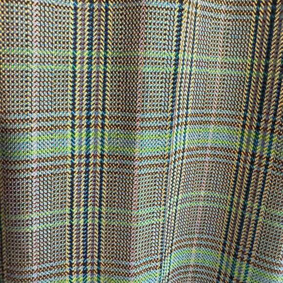 Beatrice B Plaid Flat Front Wide Leg Pants Women's Multicolor Office Business - Picture 6 of 13